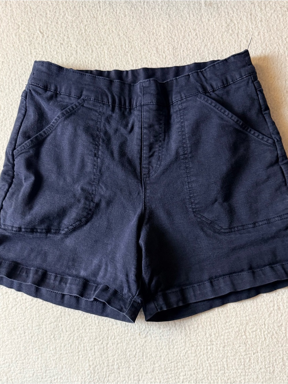 Nautica Dark Navy High Waist Casual Shorts